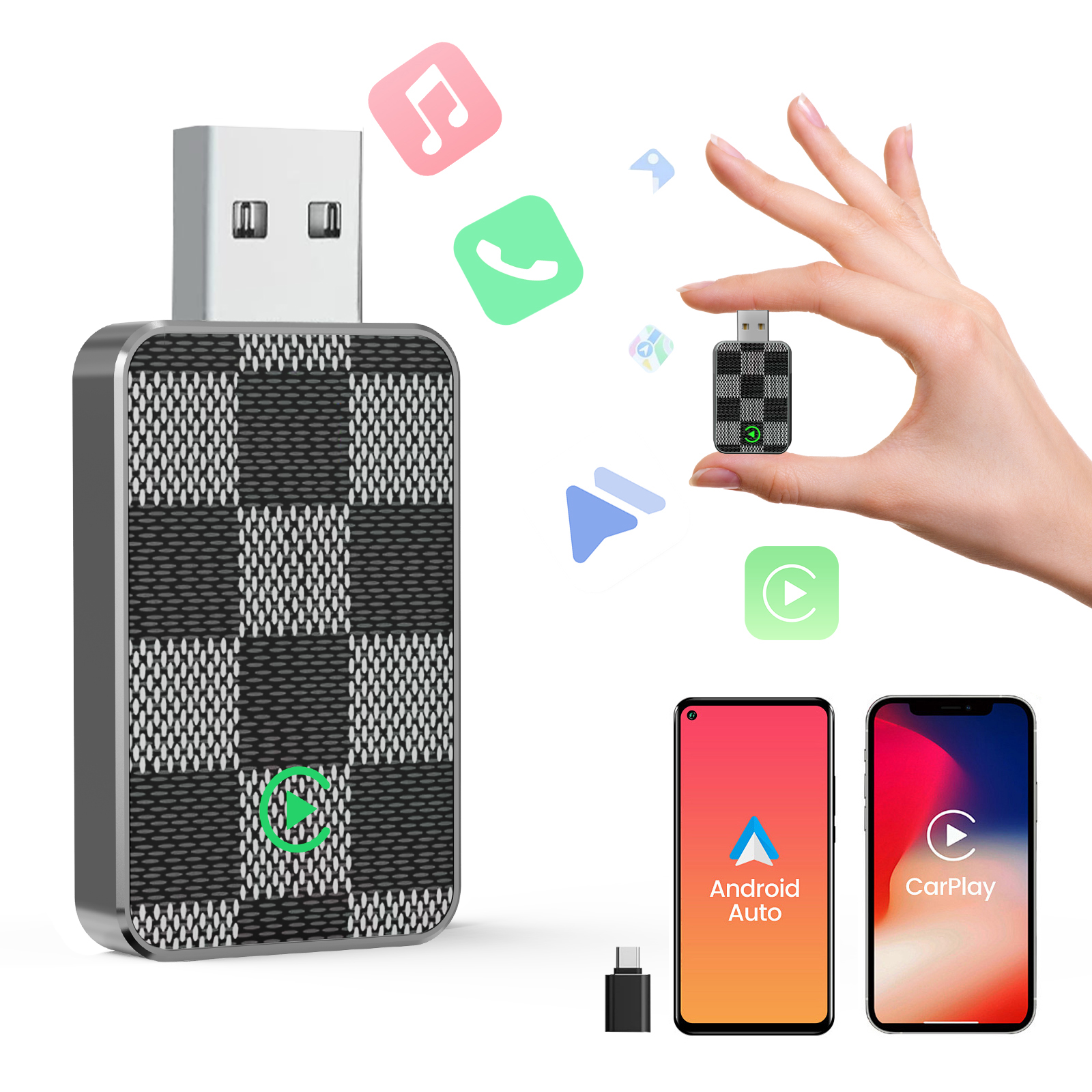 Checkered flash drive carplay