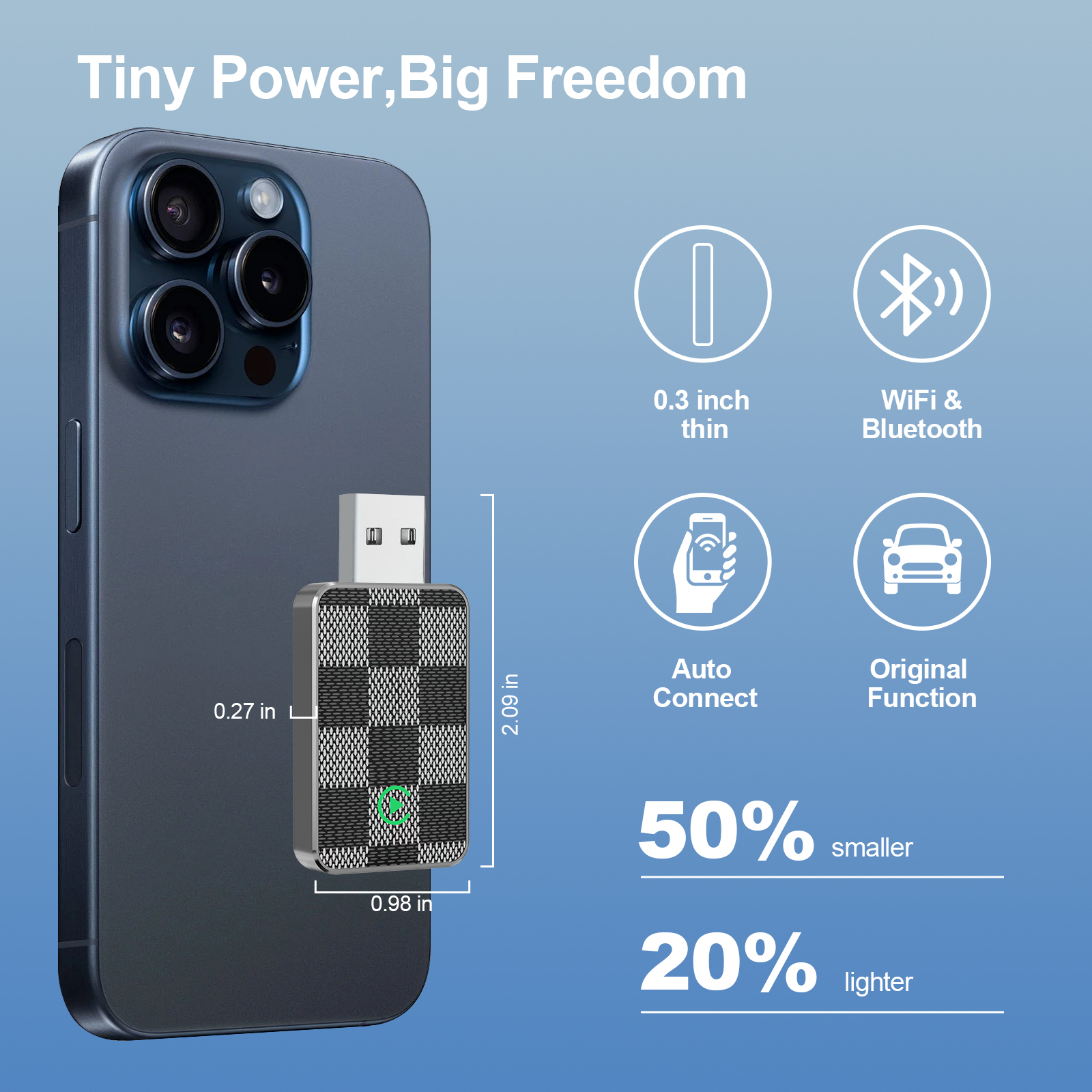 Checkered flash drive carplay