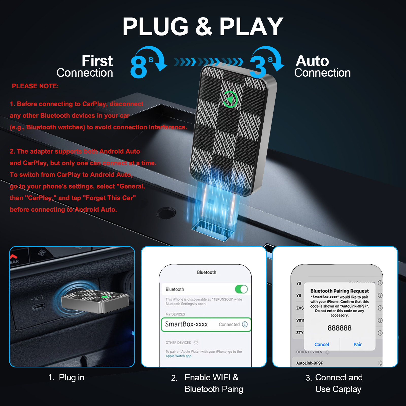 Checkered flash drive carplay